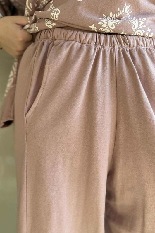 Lagen Classic Sweatshirt Barrel Pant Antique Rose